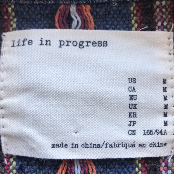 Denim jacket with southwest trim M - Picture 3 of 4